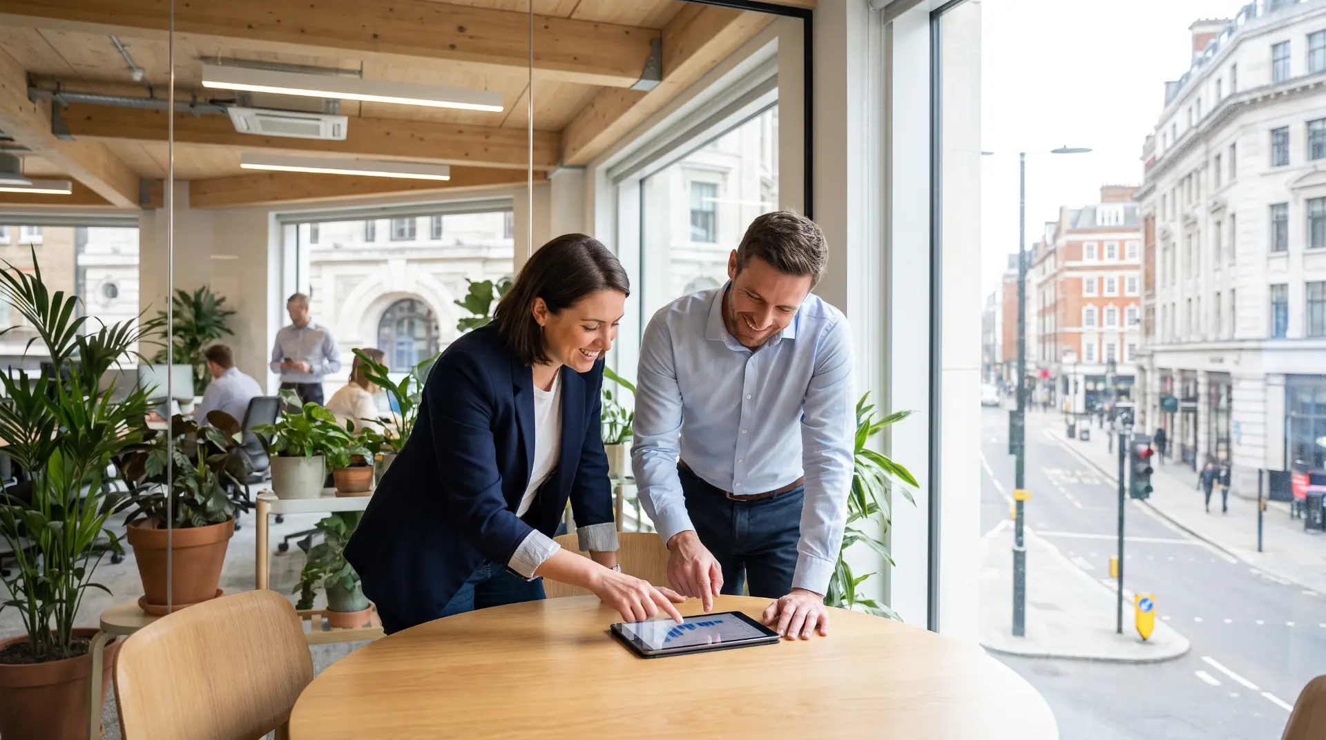 Telappliant UK managed service provider engineers and advisors working across IT, communications, connectivity, cyber security and AI in a modern office