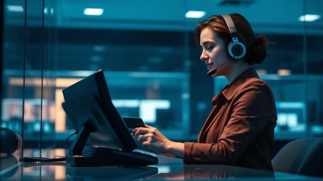 Agent taking a card payment securely over the telephone