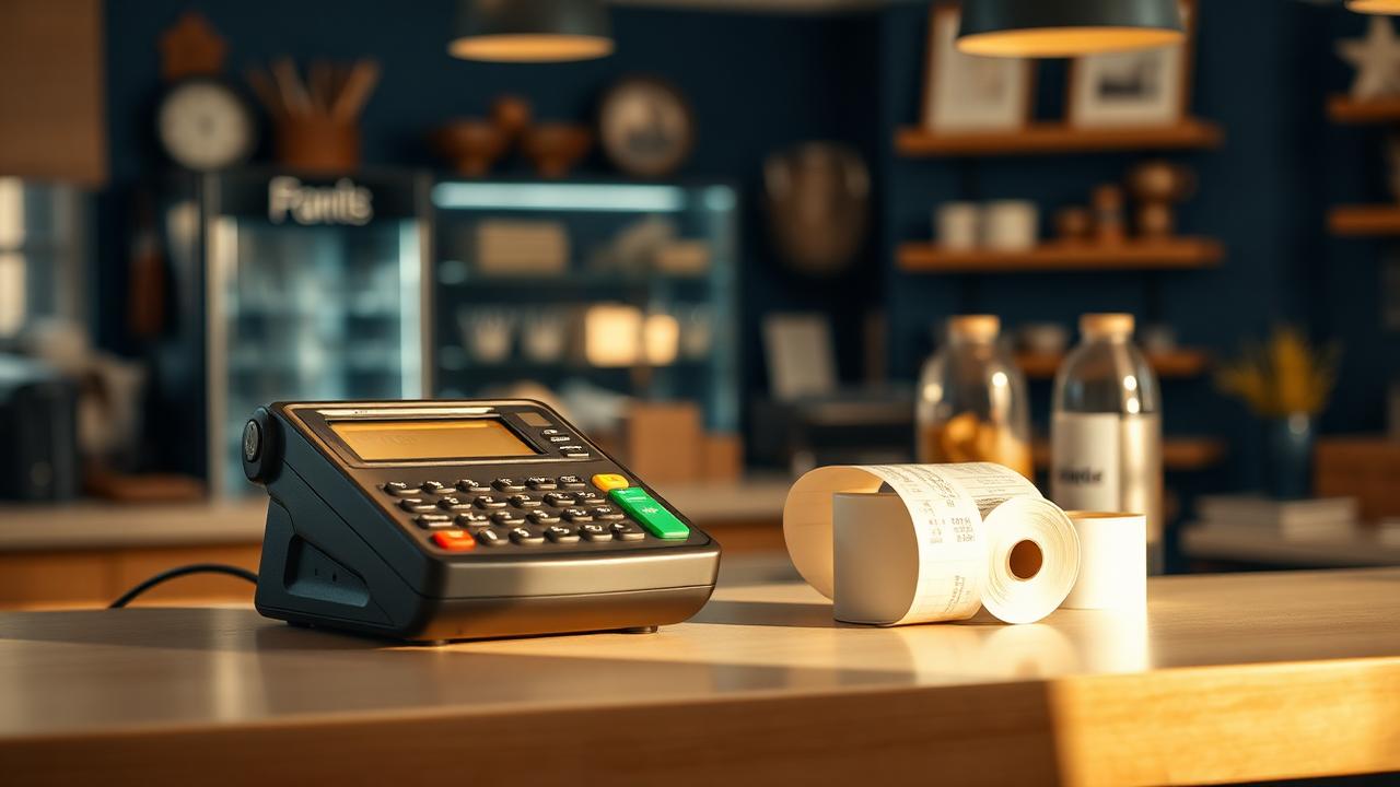 Small business owner reviewing card payment security